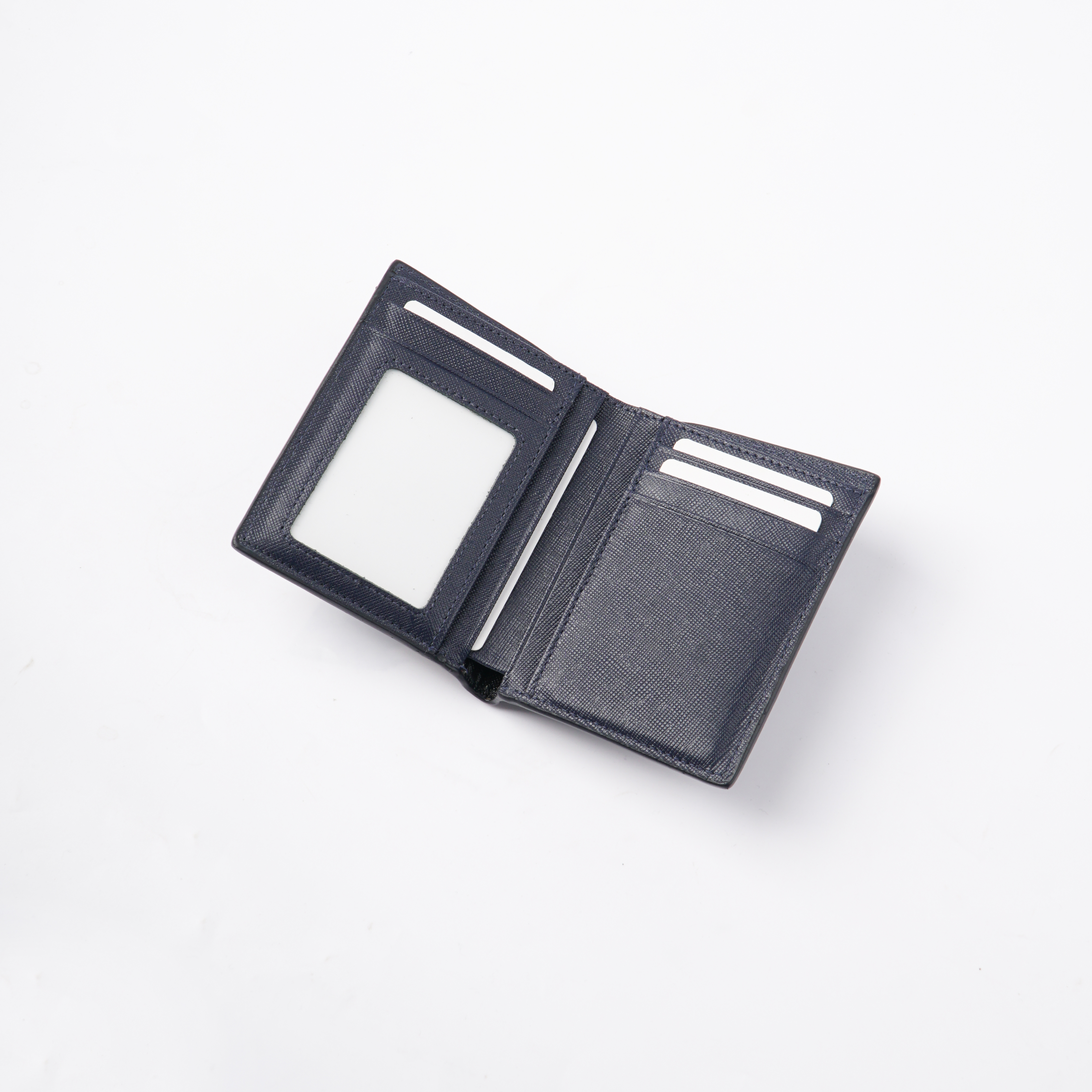 [Khắc Tên] Ví nam gập đôi Combine Wallet da Saffiano bóp nam da thật cao cấp dáng ngang -V13