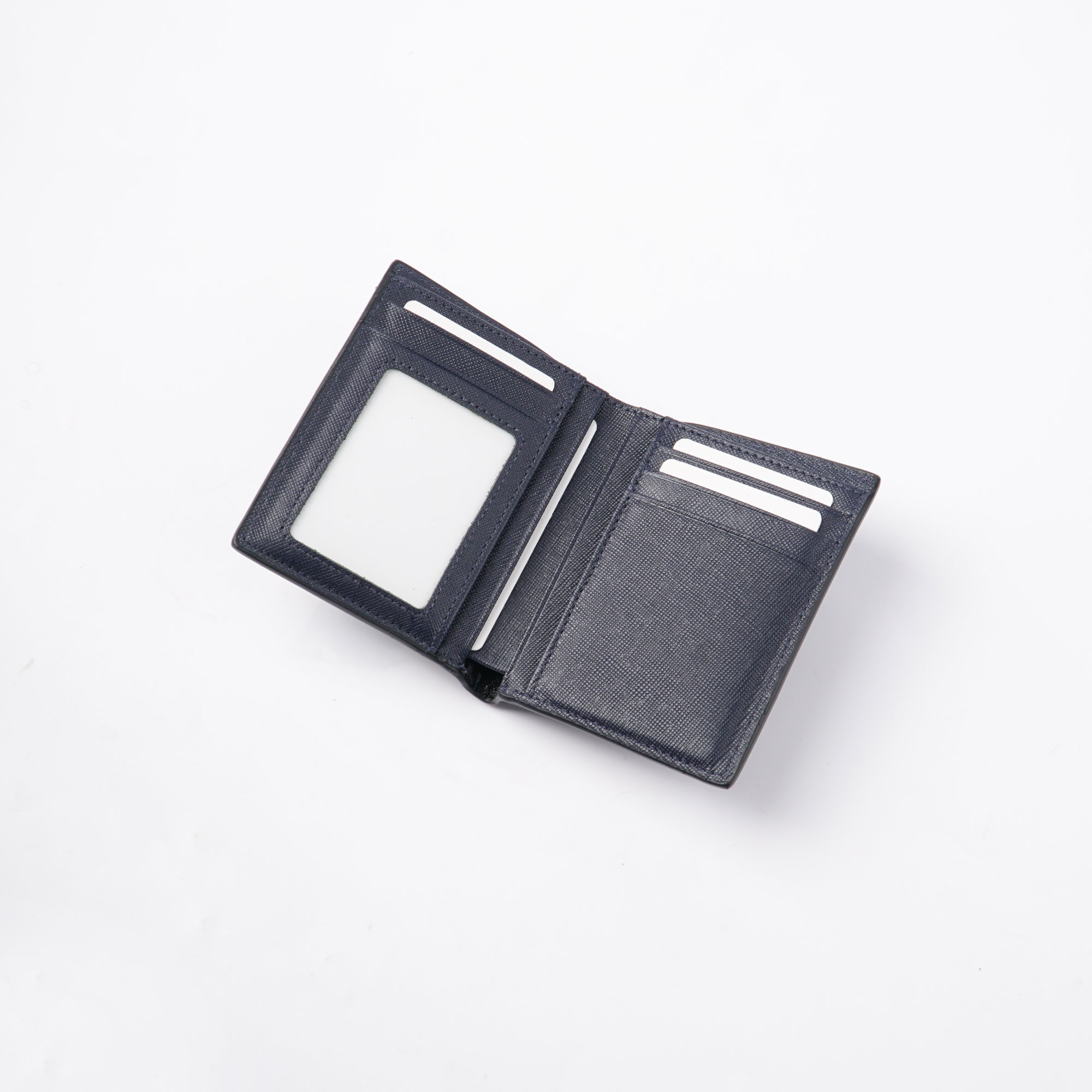 [Khắc Tên] Ví nam gập đôi Combine Wallet da Saffiano bóp nam da thật cao cấp dáng ngang -V13