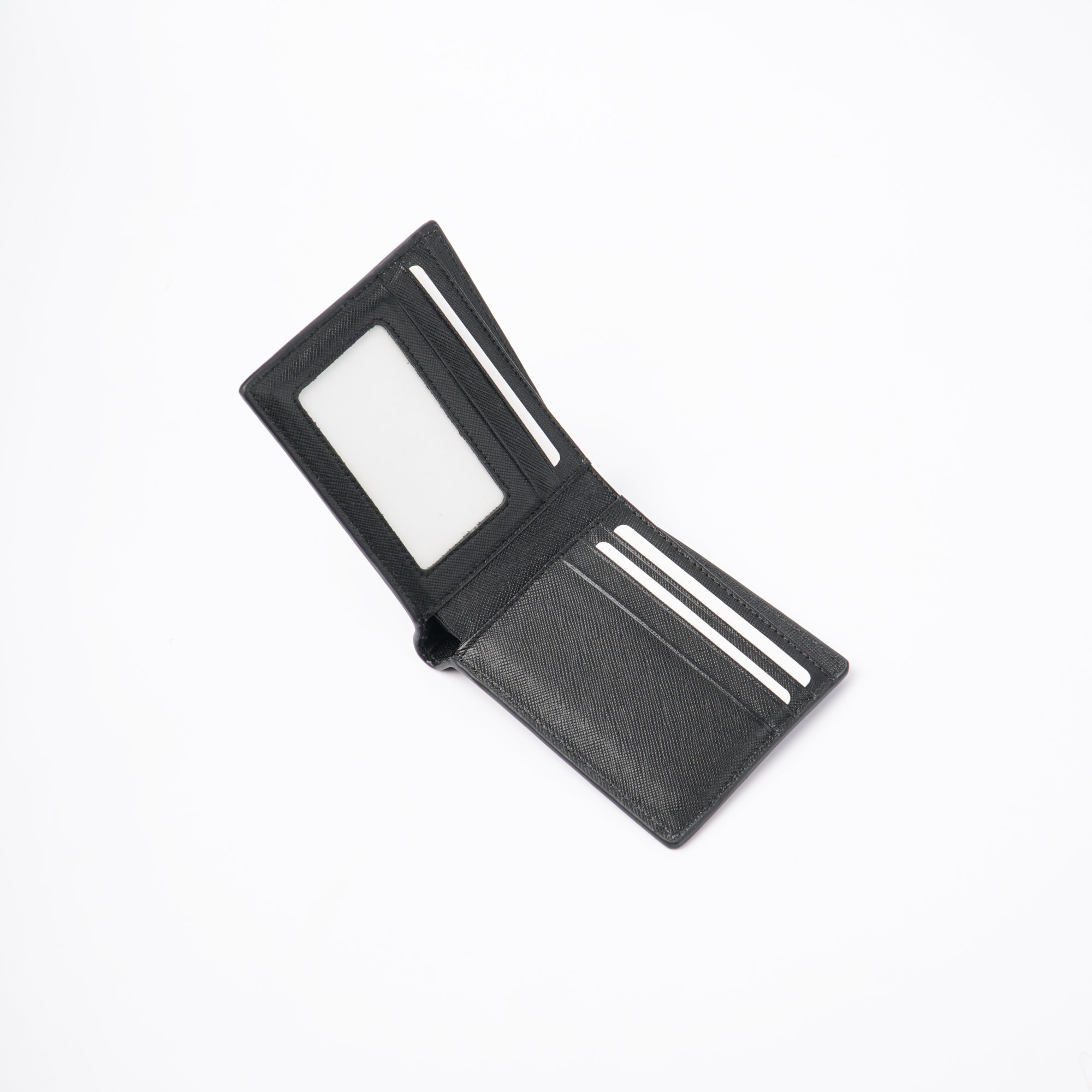 [Khắc Tên] Ví nam gập đôi Combine Wallet da Saffiano bóp nam da thật cao cấp dáng ngang -V13