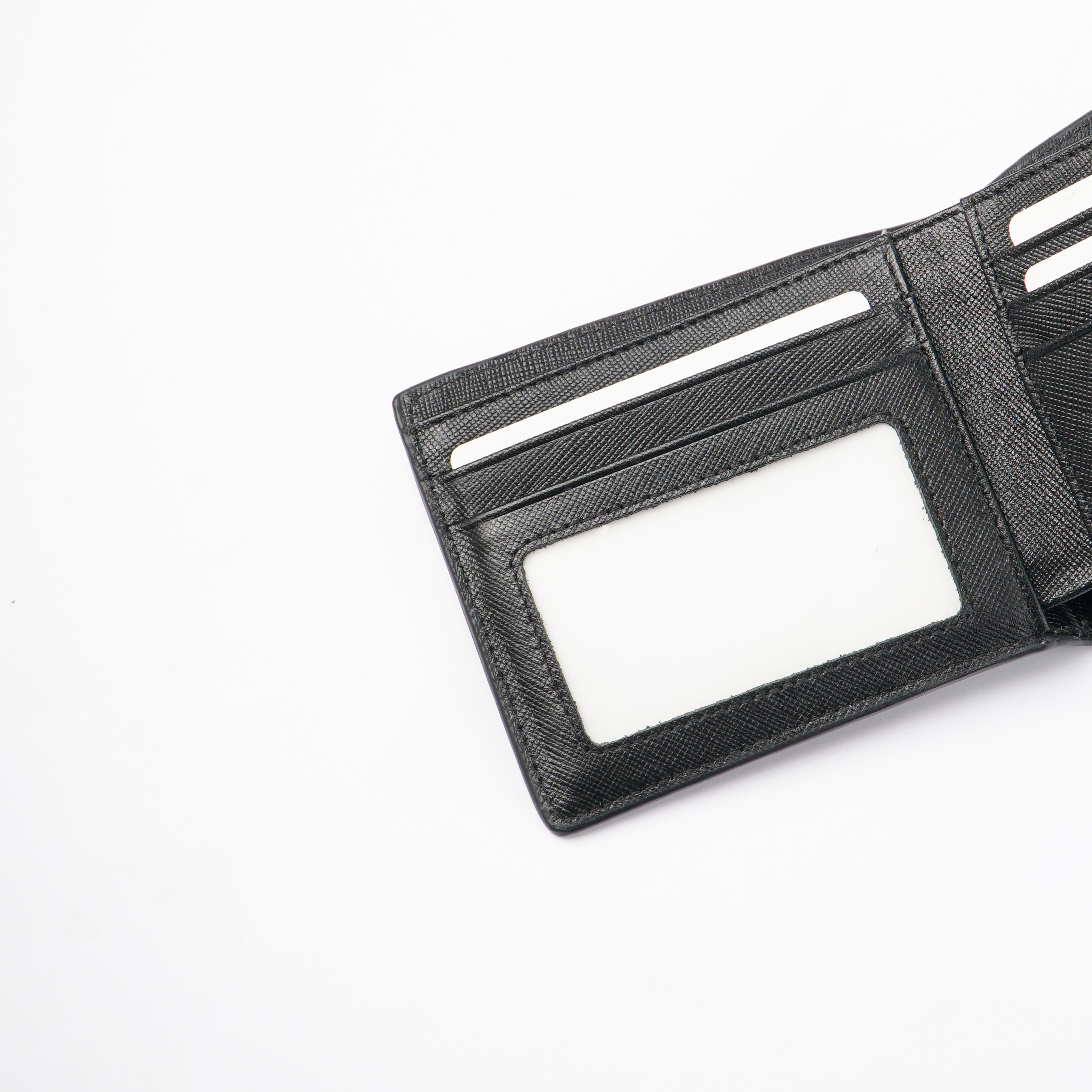 [Khắc Tên] Ví nam gập đôi Combine Wallet da Saffiano bóp nam da thật cao cấp dáng ngang -V13