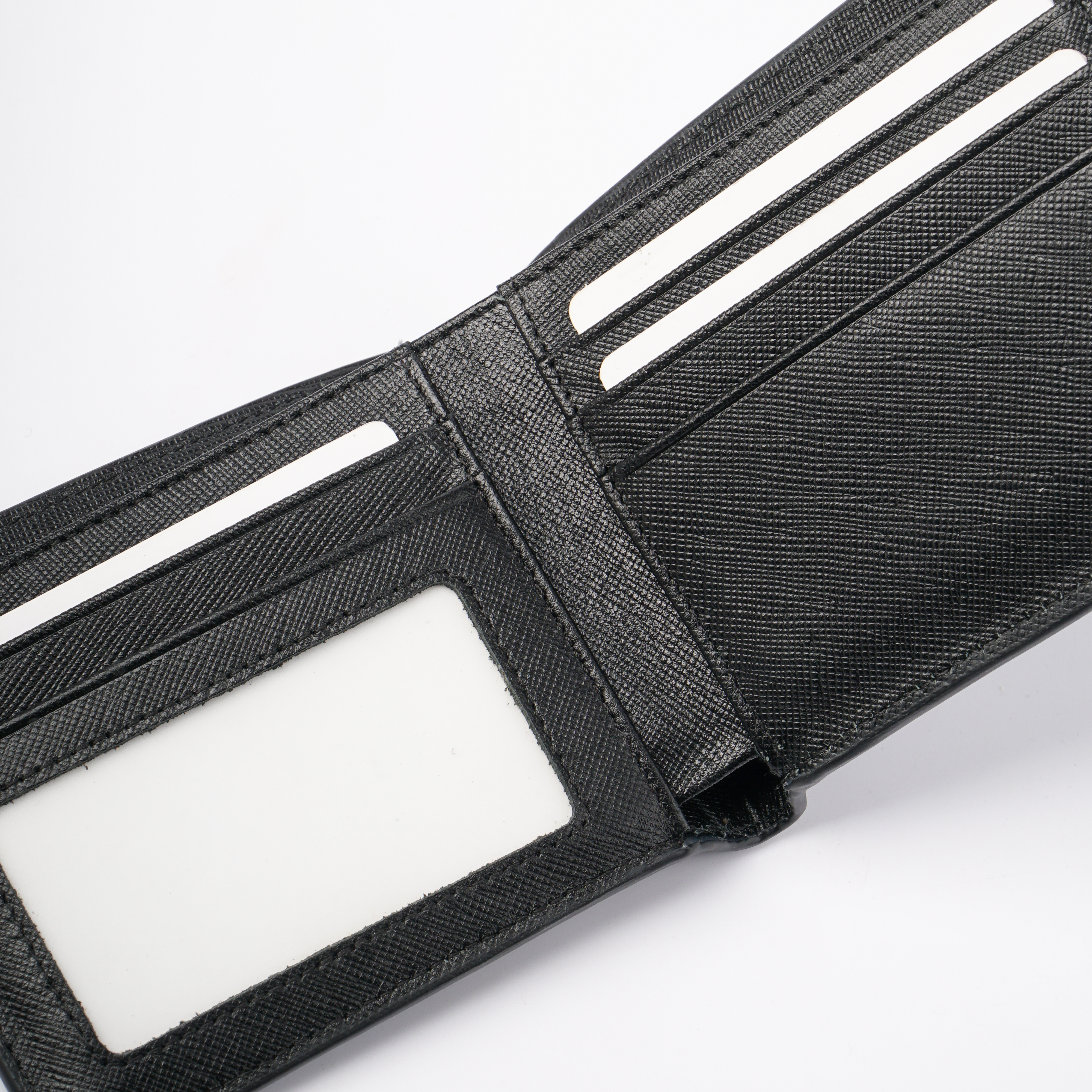 [Khắc Tên] Ví nam gập đôi Combine Wallet da Saffiano bóp nam da thật cao cấp dáng ngang -V13