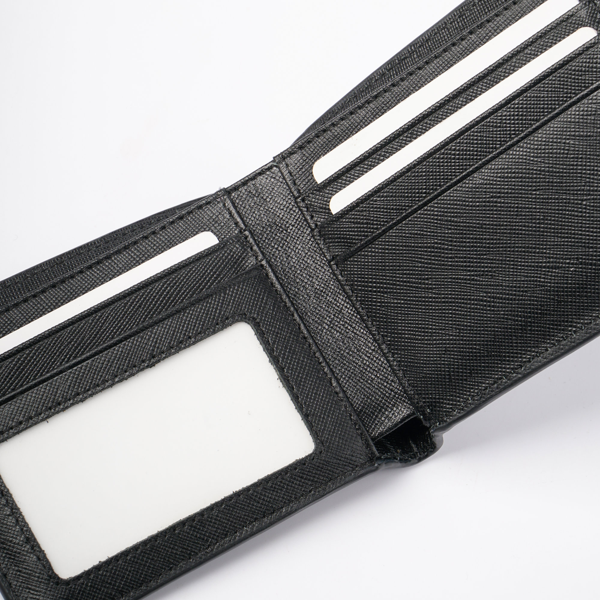 [Khắc Tên] Ví nam gập đôi Combine Wallet da Saffiano bóp nam da thật cao cấp dáng ngang -V13