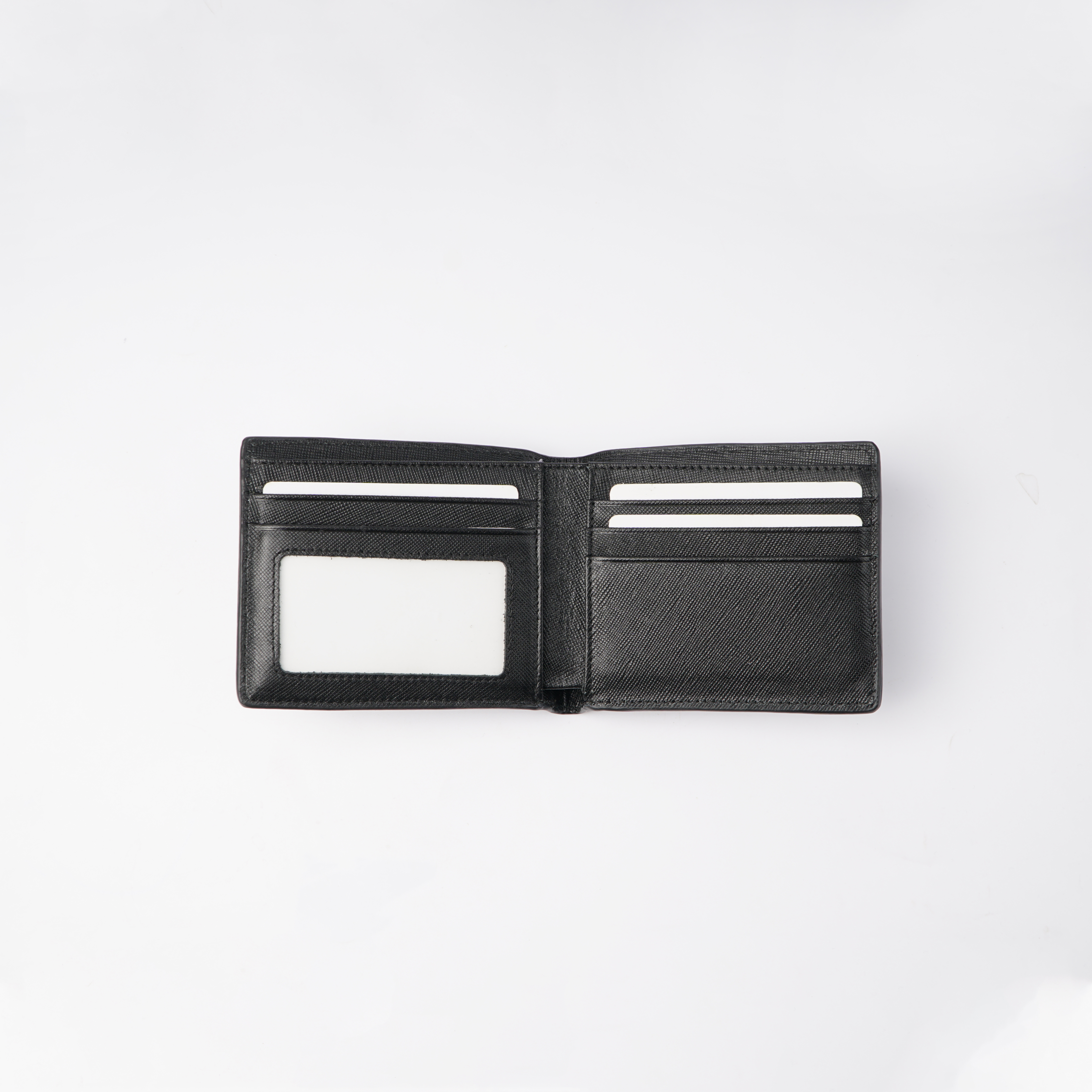 [Khắc Tên] Ví nam gập đôi Combine Wallet da Saffiano bóp nam da thật cao cấp dáng ngang -V13