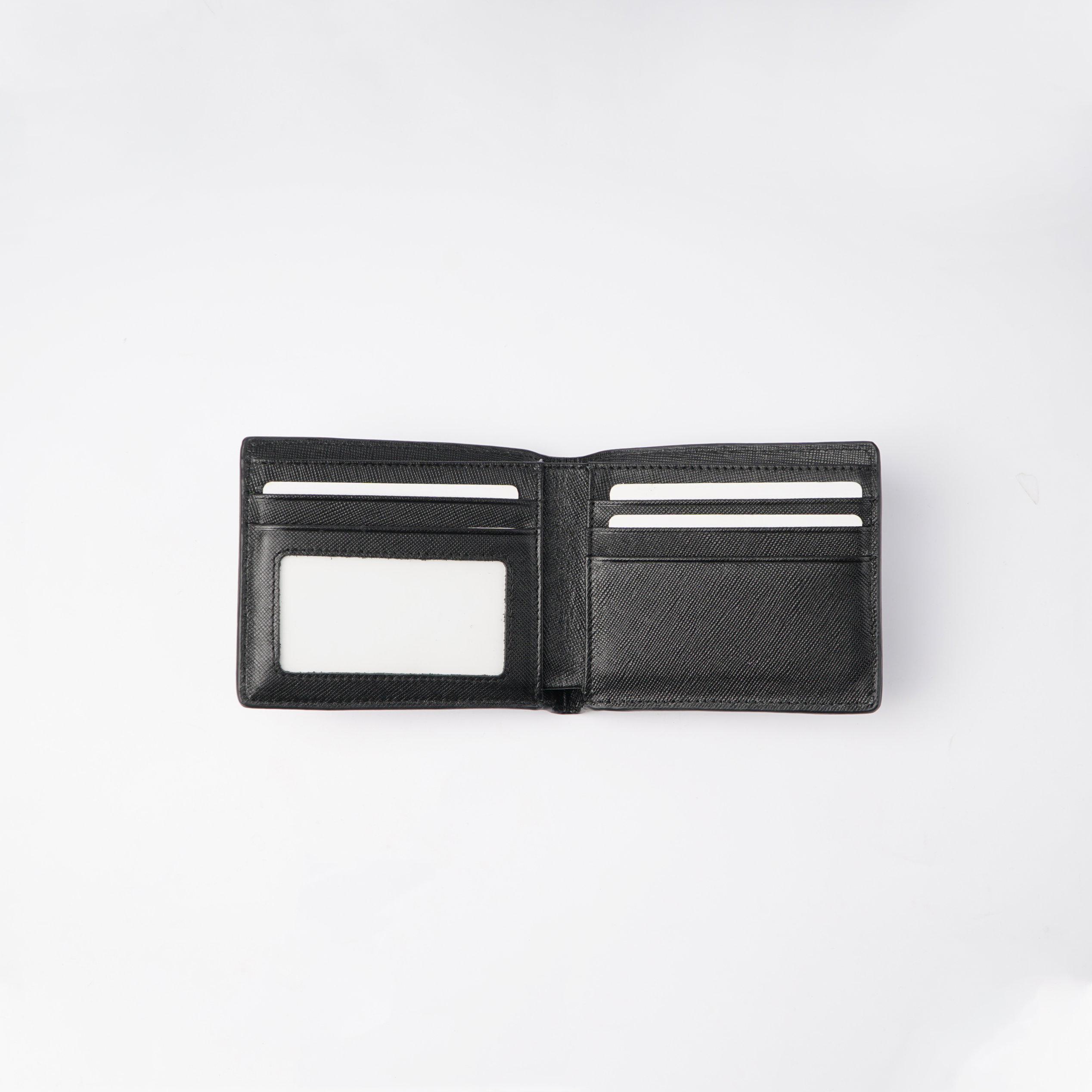 [Khắc Tên] Ví nam gập đôi Combine Wallet da Saffiano bóp nam da thật cao cấp dáng ngang -V13