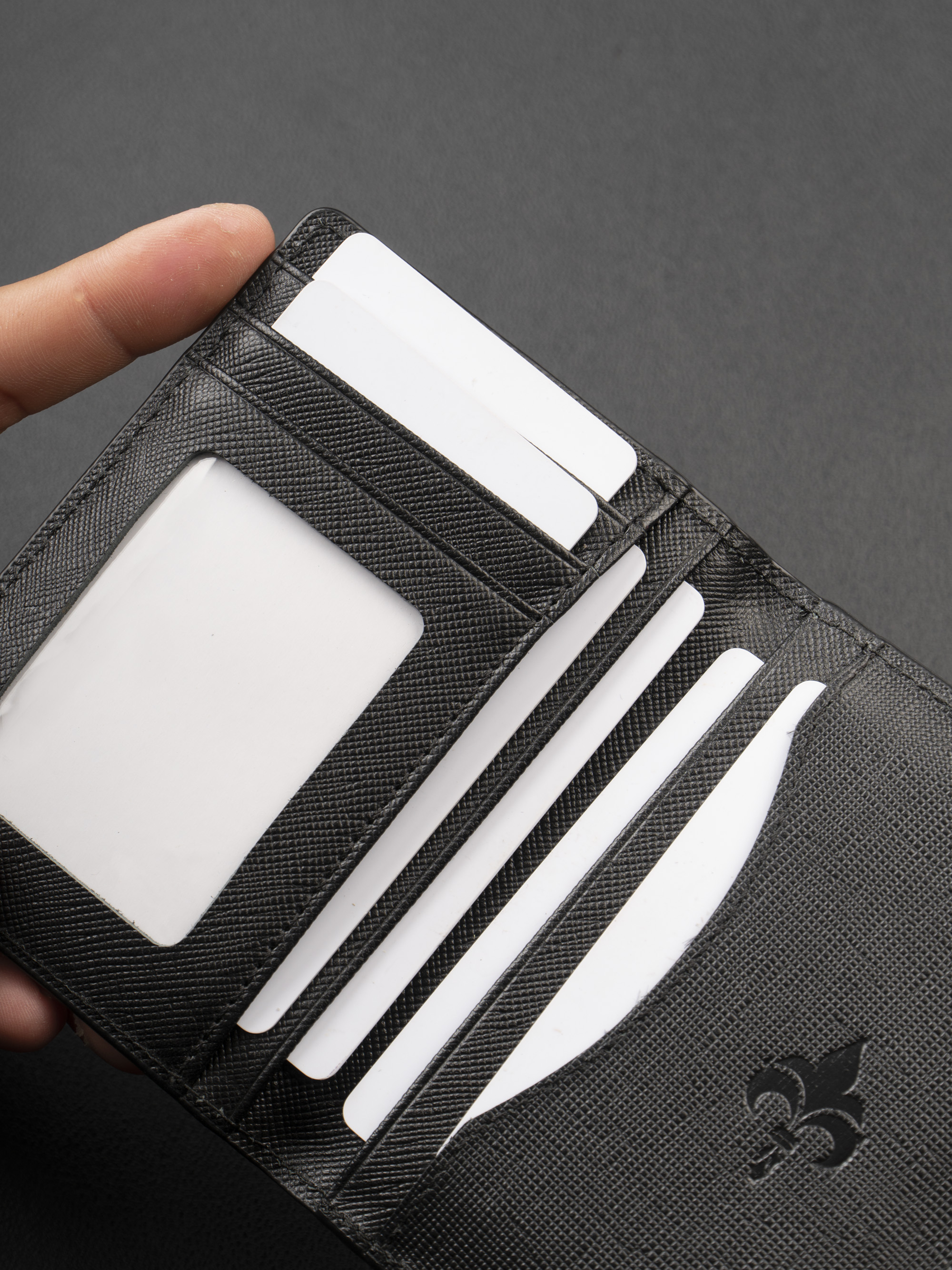 [Khắc Tên] Ví da nam Andras Card Holder mini Slim Mate One cao cấp da bò trơn đựng thẻ - V21