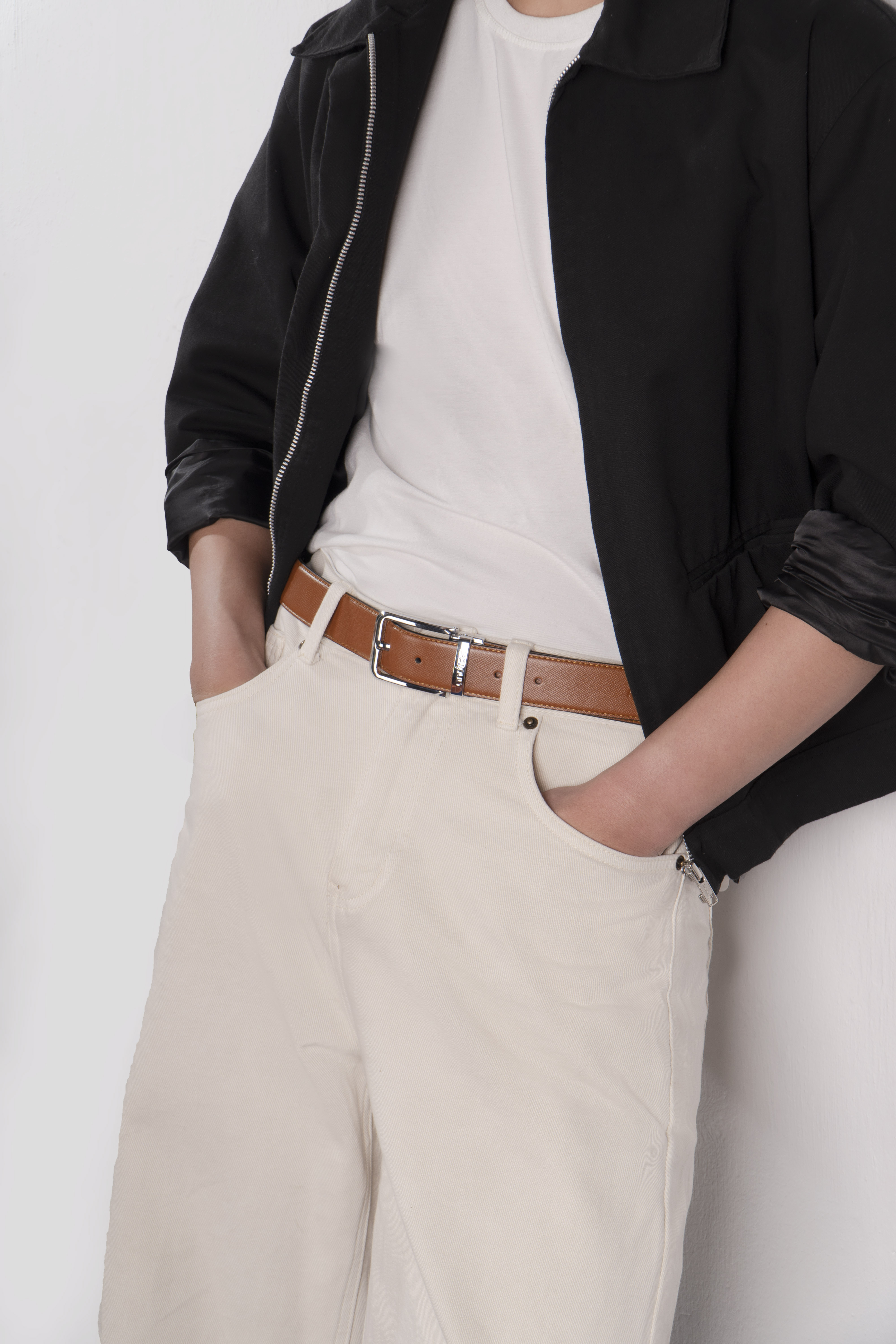 Thắt lưng da nam Piero Belt da bò thật vân Saffiano dây lưng khóa kim đúc Andras cao cấp - TL01