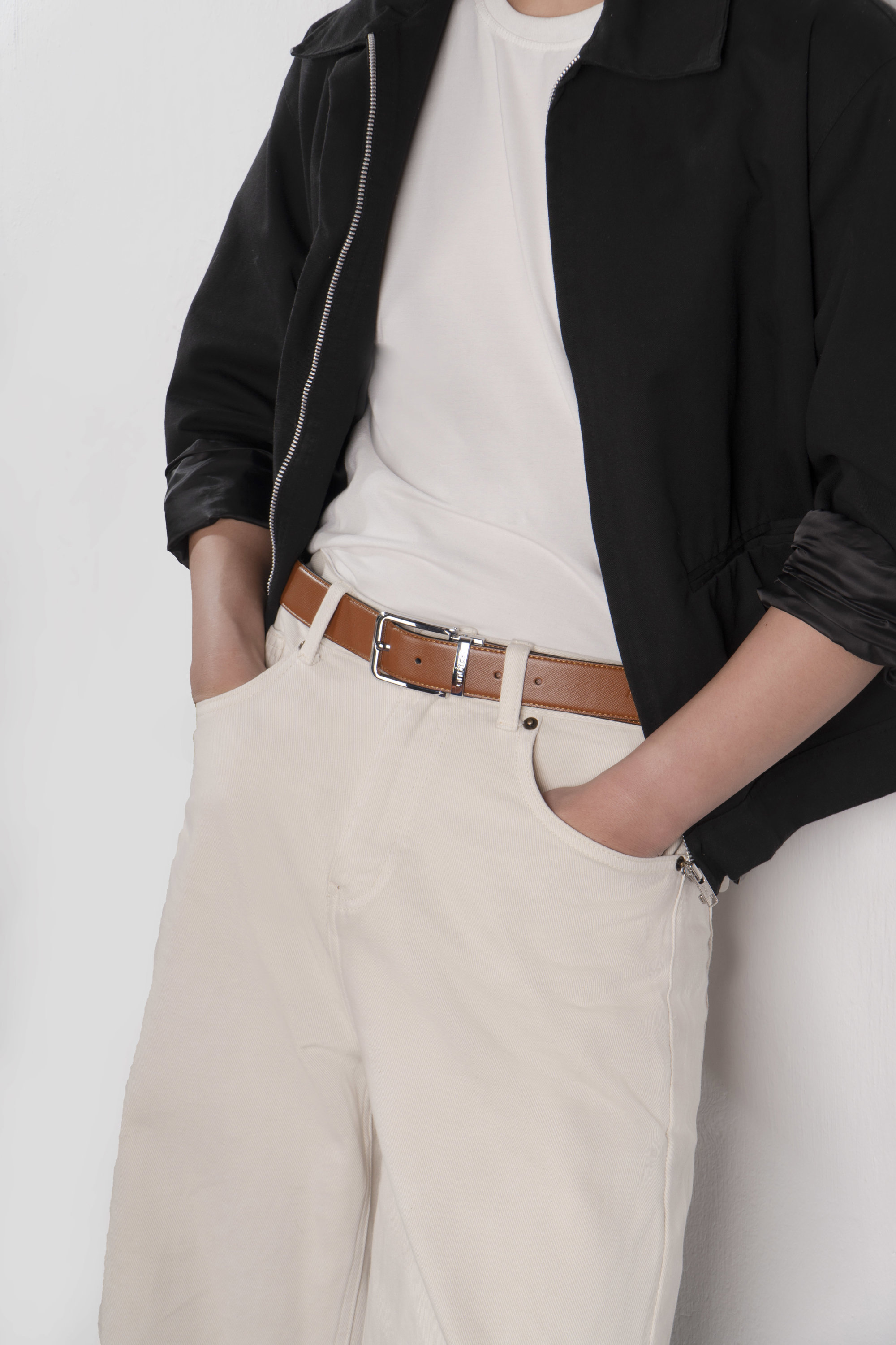 Thắt lưng da nam Piero Belt da bò thật vân Saffiano dây lưng khóa kim đúc Andras cao cấp - TL01